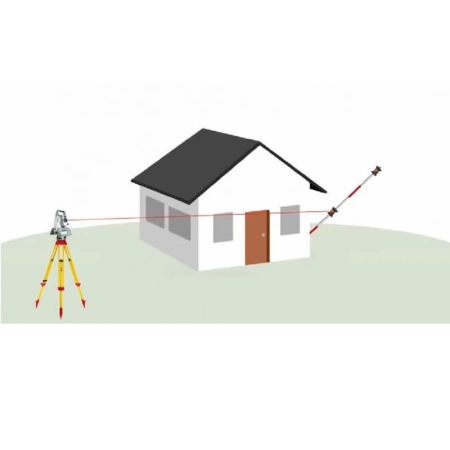 Геодезический GNSS приемник "Cъемка скрытых точек с использованием специальной вехи с минипризмами" для CS20 от ФокусГео